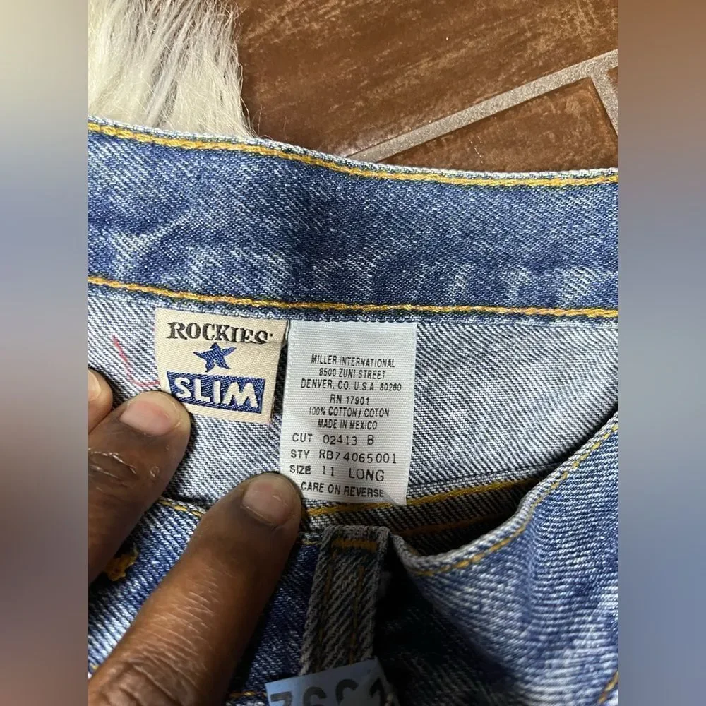 Rockies slim Vintage blue denim jeans sz 11 long